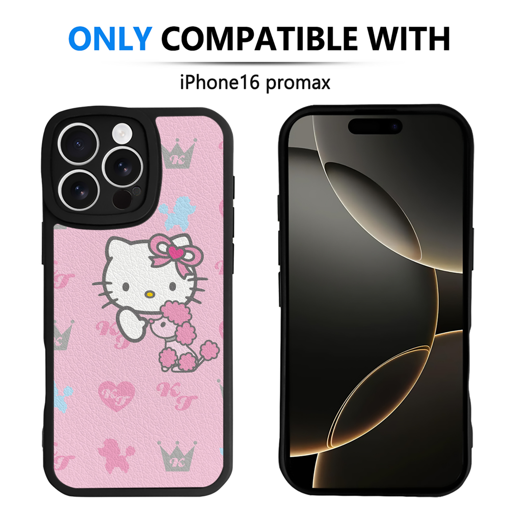 （画像用） Hello Kitty ハローキティ 【iPhone 16シリーズ対応】シリコンスマホケース（レザー調） 材質：シリコン